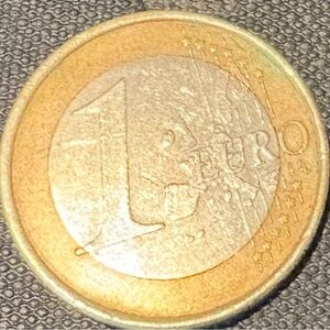 1 Euro Coin 2002 double rim